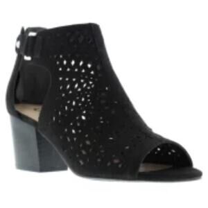 Unisa Open Cutout Detail Open Toe Ankle Strap Heeled Sandal Bootie